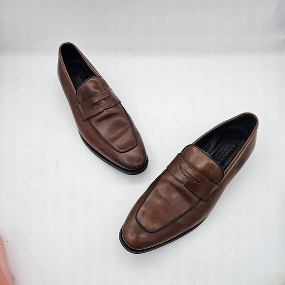 To Boot New York Adam Derrick Portofino Mens Brown Leather Penny Loafer Sz 11.5 - Picture 13 of 14